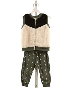 PETIT LEM  FOREST GREEN FLEECE   2-PIECE OUTFIT