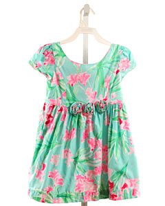 LILLY PULITZER  GREEN  FLORAL  DRESS