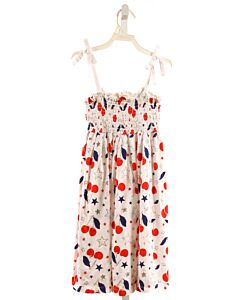 CREWCUTS  WHITE   PRINTED DESIGN KNIT DRESS