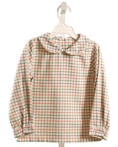 LITTLE ENGLISH  IVORY  WINDOWPANE  DRESS SHIRT
