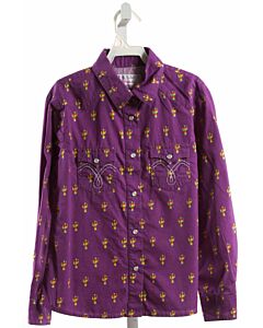 PANHANDLE  PURPLE   PRINTED DESIGN SHIRT-LS