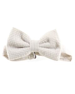 THE BEAUFORT BONNET COMPANY  IVORY SEERSUCKER STRIPED  TIE