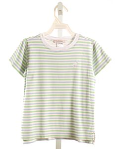 THE BEAUFORT BONNET COMPANY  GREEN  STRIPED  KNIT SS SHIRT