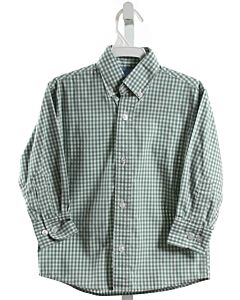 BELLA BLISS  GREEN  GINGHAM  DRESS SHIRT