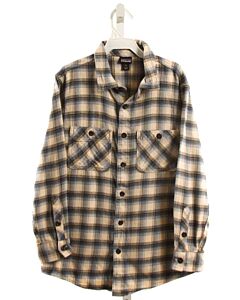PATAGONIA  IVORY FLANNEL PLAID  DRESS SHIRT
