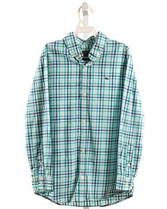 VINEYARD VINES  MINT  PLAID  DRESS SHIRT