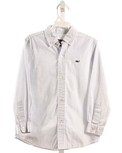 VINEYARD VINES  WHITE  WINDOWPANE  DRESS SHIRT