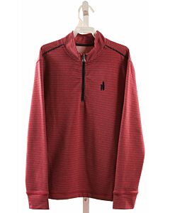 JOHNNIE-O  RED  STRIPED  PULLOVER