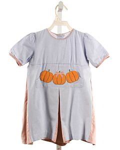 DONDOLO  CHAMBRAY   APPLIQUED DRESS