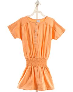 BELLA BLISS  ORANGE   SMOCKED KNIT DRESS