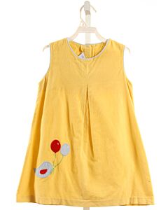 LITTLE ENGLISH  YELLOW CORDUROY  APPLIQUED DRESS