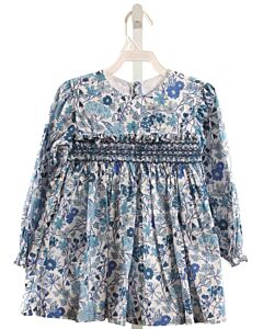 BELLA BLISS  BLUE  FLORAL SMOCKED DRESS
