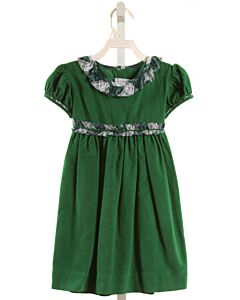 LITTLE ENGLISH  GREEN CORDUROY   DRESS WITH RUFFLE