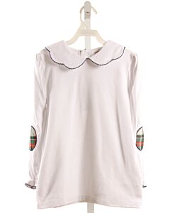 THE BEAUFORT BONNET COMPANY  WHITE    KNIT LS SHIRT WITH PICOT STITCHING