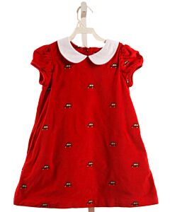 CPC RED CORDUROY EMBROIDERED DRESS