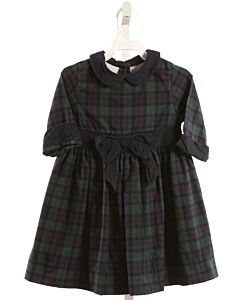 BELLA BLISS FOREST GREEN PLAID DRESS WITH BOW