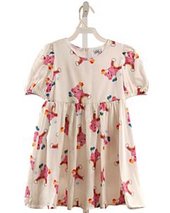 LOLA + THE BOYS  HOT PINK  PRINT  DRESS