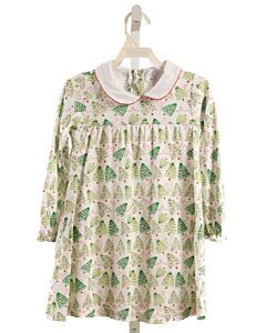 THE PROPER PEONY  GREEN    KNIT DRESS WITH PICOT STITCHING