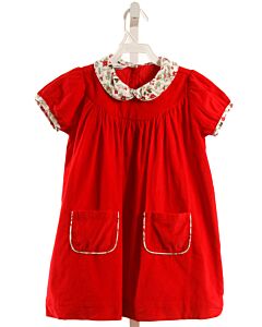 LA PETITE FLEUR RED CORDUROY DRESS