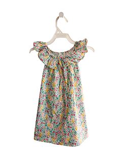 PEGGY GREEN  GREEN  FLORAL  SLEEVELESS SHIRT WITH RUFFLE