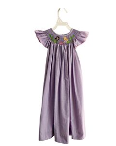 SOUTHERN SUNSHINE KIDS  PURPLE  MICROCHECK SMOCKED DRESS