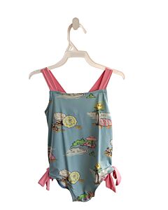 THE BEAUFORT BONNET COMPANY  BLUE   PRINTED DESIGN 1-PIECE SWIMSUIT WITH BOW