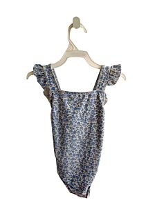 MINNOW  BLUE  FLORAL  1-PIECE SWIMSUIT WITH RUFFLE
