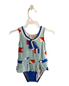 THE BEAUFORT BONNET COMPANY  BLUE   PRINTED DESIGN 1-PIECE SWIMSUIT