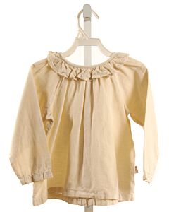 POUDRE ORGANIC  IVORY LINEN   SHIRT-LS WITH RUFFLE