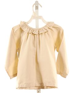 POUDRE ORGANIC  IVORY LINEN   SHIRT-LS WITH RUFFLE