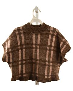 ZARA  BROWN  PLAID  SWEATER