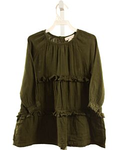 SERENDIPITY  FOREST GREEN    DRESS WITH RUFFLE