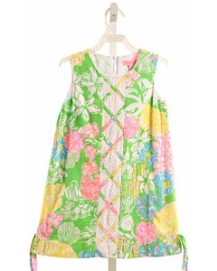 LILLY PULITZER  LIME GREEN  FLORAL  DRESS