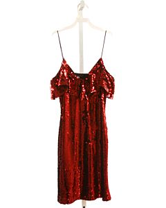 ZARA  CRIMSON   SEQUINED PARTY DRESS