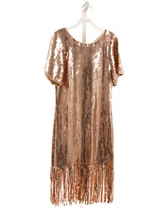 SARA SARA  GOLD   SEQUINED PARTY DRESS