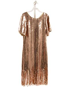 SARA SARA  GOLD   SEQUINED PARTY DRESS