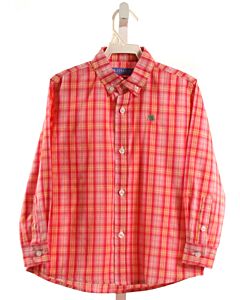 J. BAILEY  HOT PINK  PLAID  DRESS SHIRT
