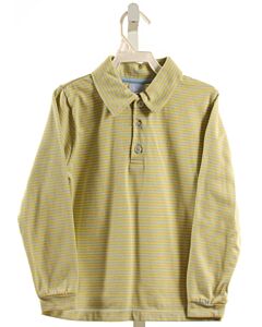 BELLA BLISS  YELLOW  STRIPED  KNIT LS SHIRT