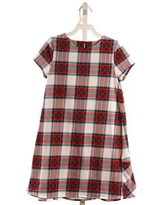 VINEYARD VINES  RED  PLAID  KNIT DRESS