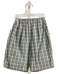 BELLA BLISS  GREEN  PLAID  SHORTS