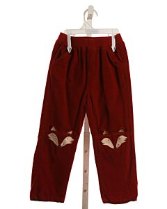 JOJO MAMAN BEBE  RED CORDUROY  APPLIQUED PANTS