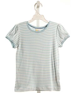 MINI BODEN  LT BLUE  STRIPED  KNIT SS SHIRT
