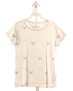 CREWCUTS  WHITE  PRINT  KNIT SS SHIRT