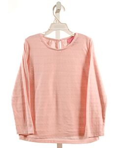 BISBY BY LITTLE ENGLISH  PINK EYELET   KNIT LS SHIRT