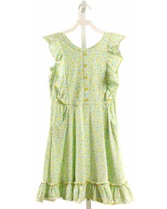 SERENDIPITY  YELLOW  FLORAL  KNIT DRESS WITH RUFFLE