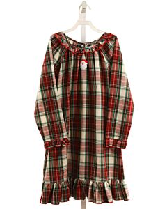 SWEET DREAMS  RED  PLAID EMBROIDERED LOUNGEWEAR