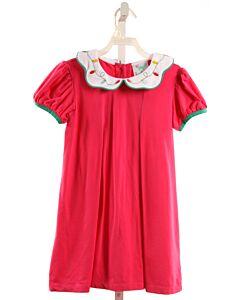 SHRIMP & GRITS  HOT PINK   EMBROIDERED KNIT DRESS