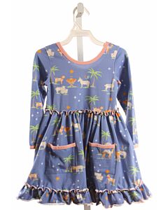 SERENDIPITY  BLUE  PRINT  KNIT DRESS