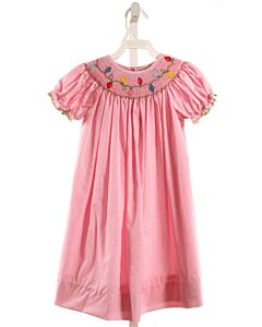 CLASSIC WHIMSY  PINK  GINGHAM SMOCKED DRESS