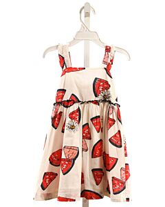 PINK CHICKEN  RED  PRINT  DRESS